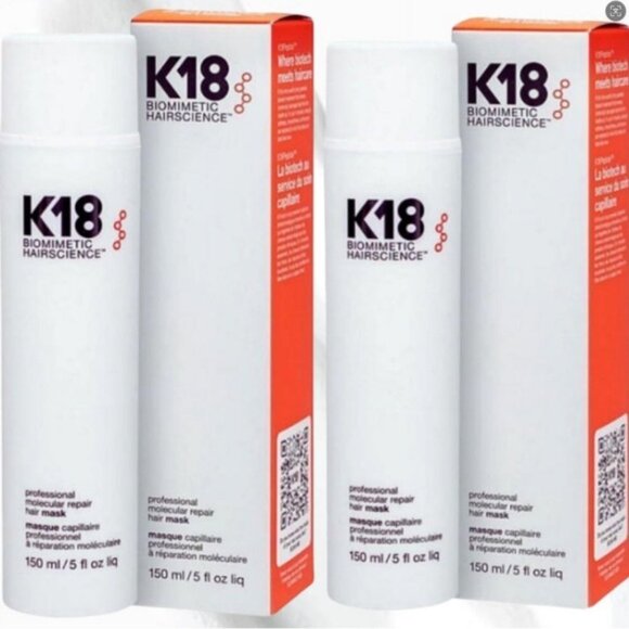 K18  science permanent hair repair leave in mask Pro Large size 2-piece set - Picture 1 of 4